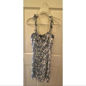 Free People Blue Striped Tie Dress Size 0